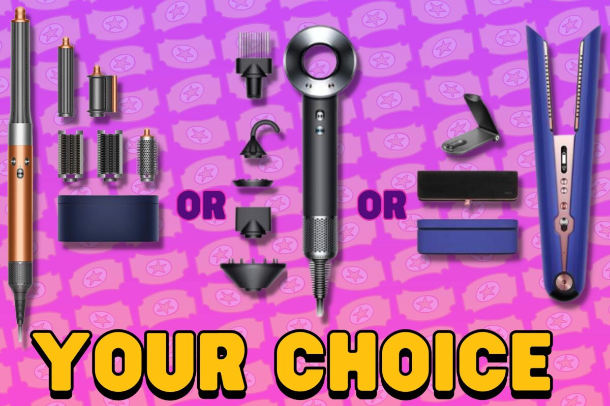 CHOICE OF DYSON HAIR STYLER! RaffledUp