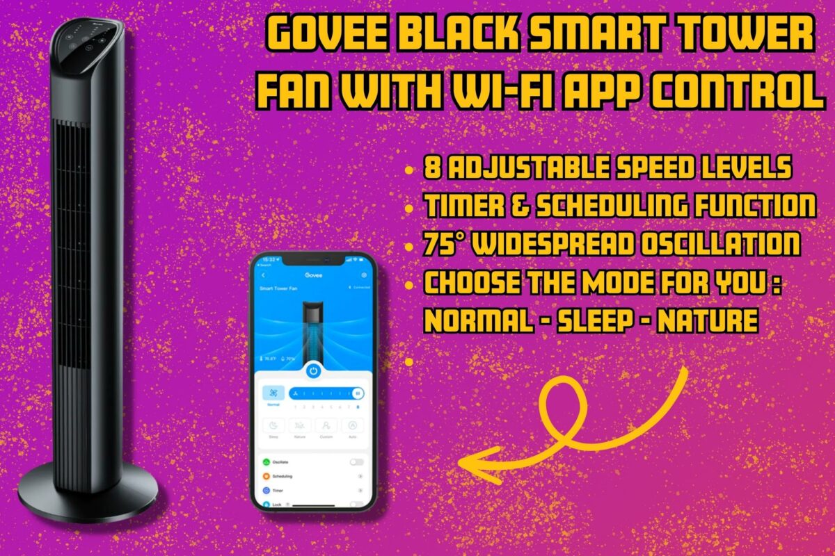 GOVEE BLACK SMART TOWER FAN! RaffledUp