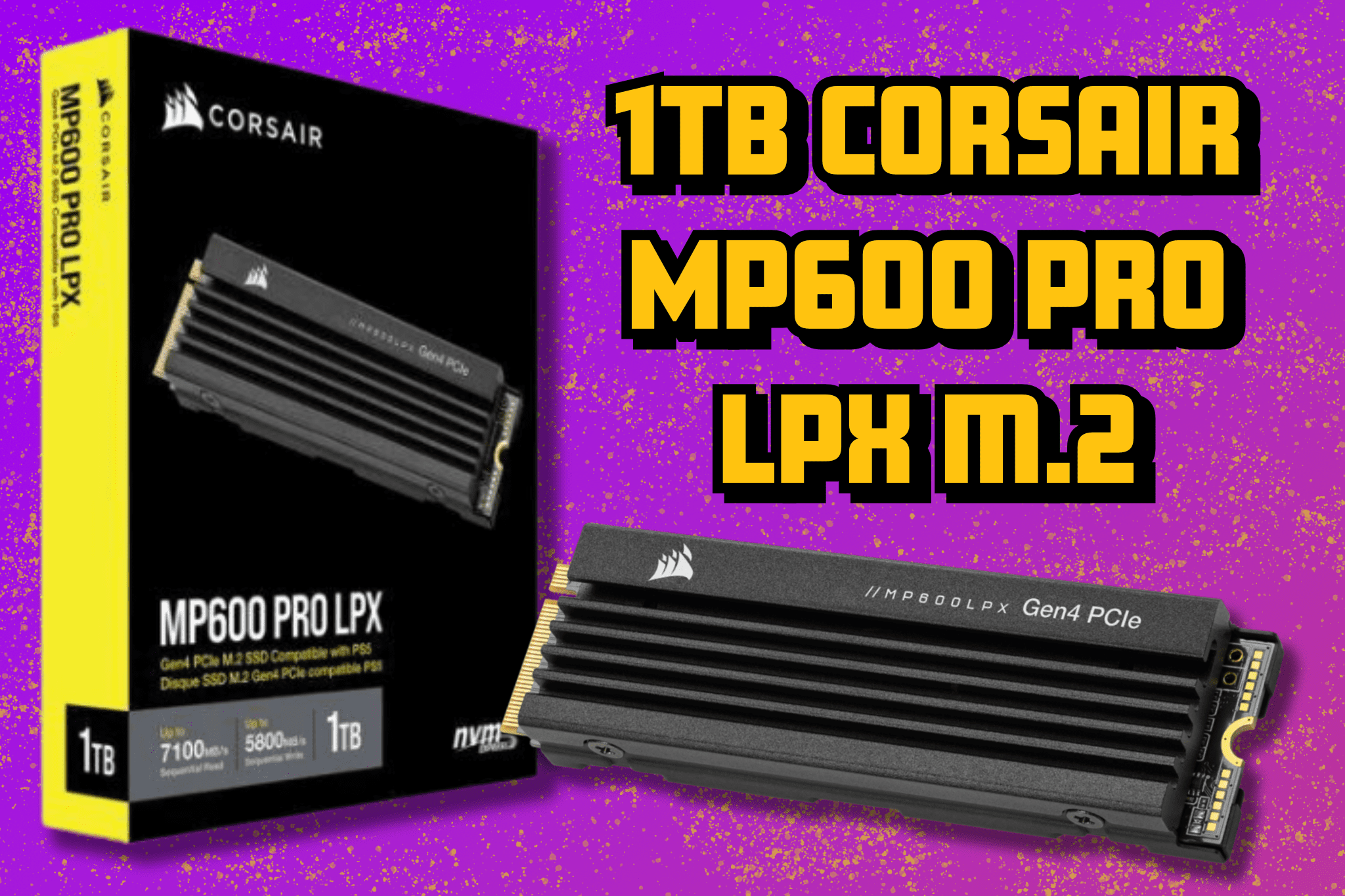 CORSAIR MP600 PRO LPX 1TB Internal SSD PCIe Gen 4 x4 NVMe with