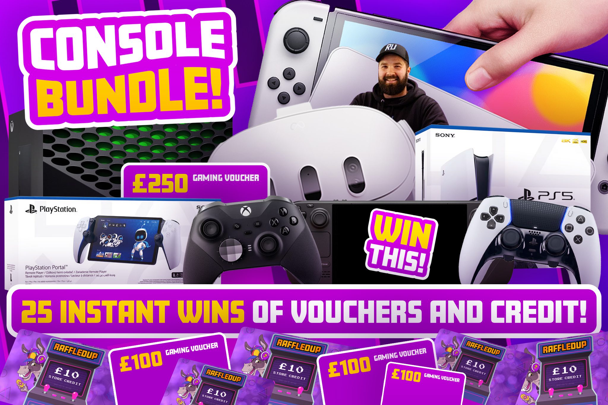 GAMING CONSOLE BUNDLE! RaffledUp