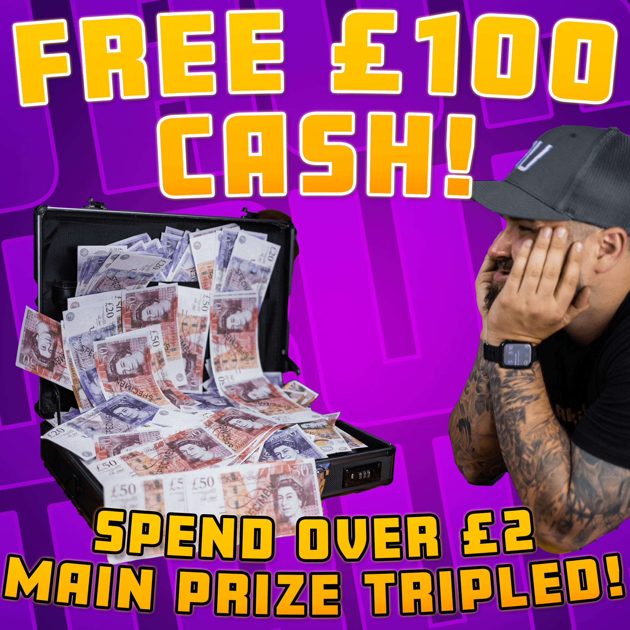 FREE £100 CASH! RaffledUp