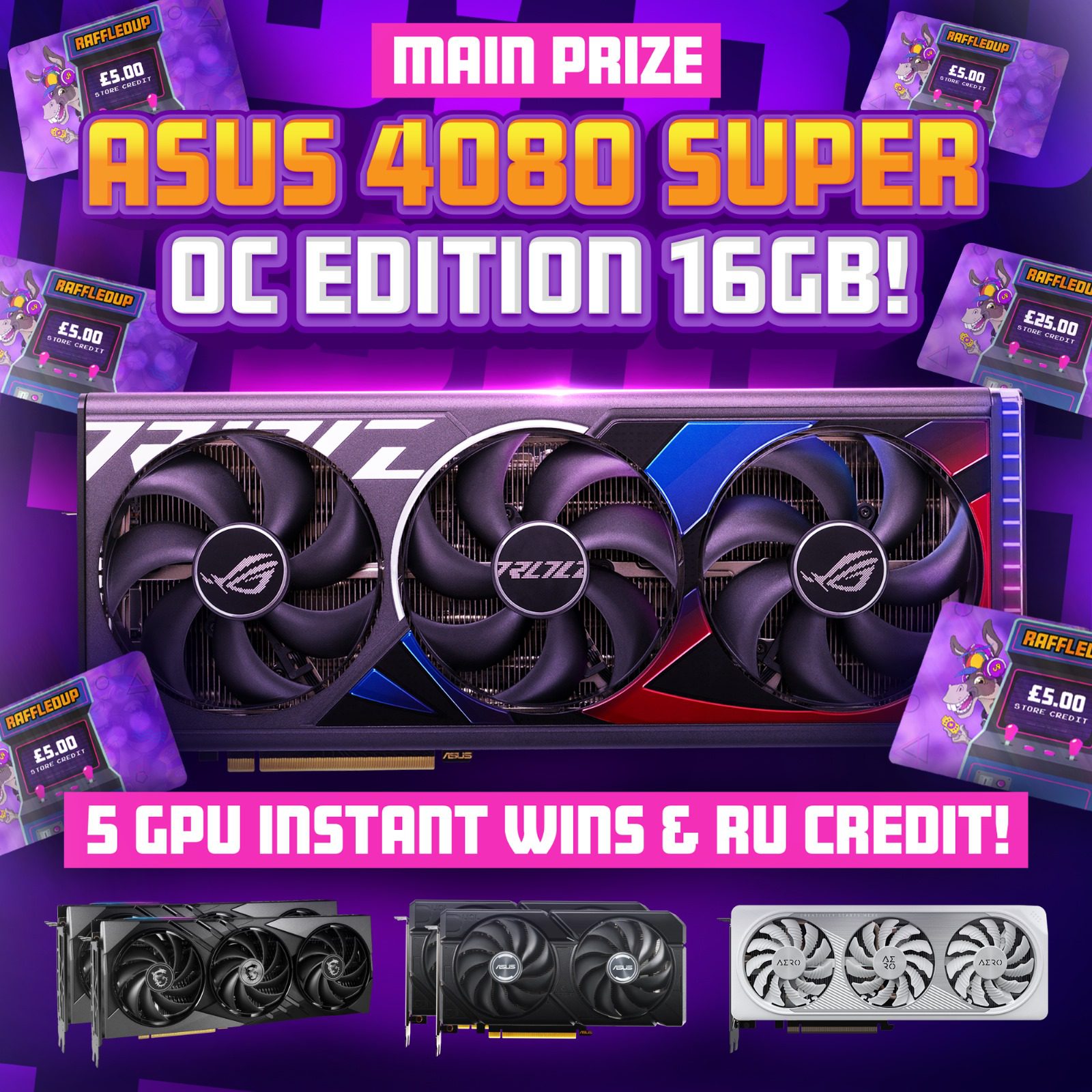 ASUS ROG 4080 SUPER GPU 15 INSTANT WINS! RaffledUp