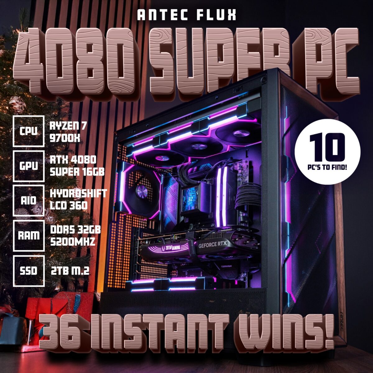 ANTEC FLUX 4080 SUPER PC - 36 INST WINS