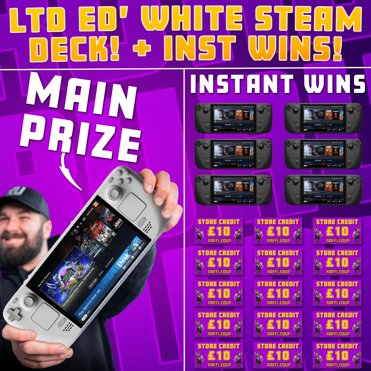 WHITE STEAM DECK + 21 INST WINS!