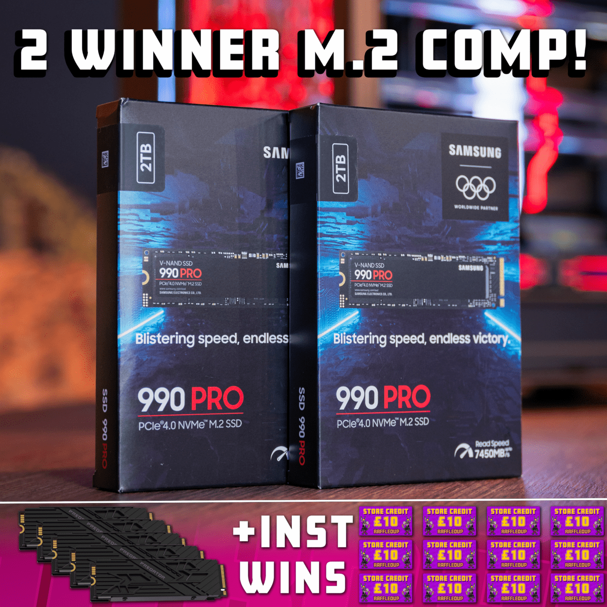 2 WINNER 2TB 990 PRO SSD + INST WINS