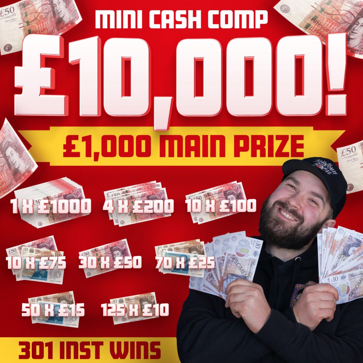 LUKE'S 10P CASH COMP!