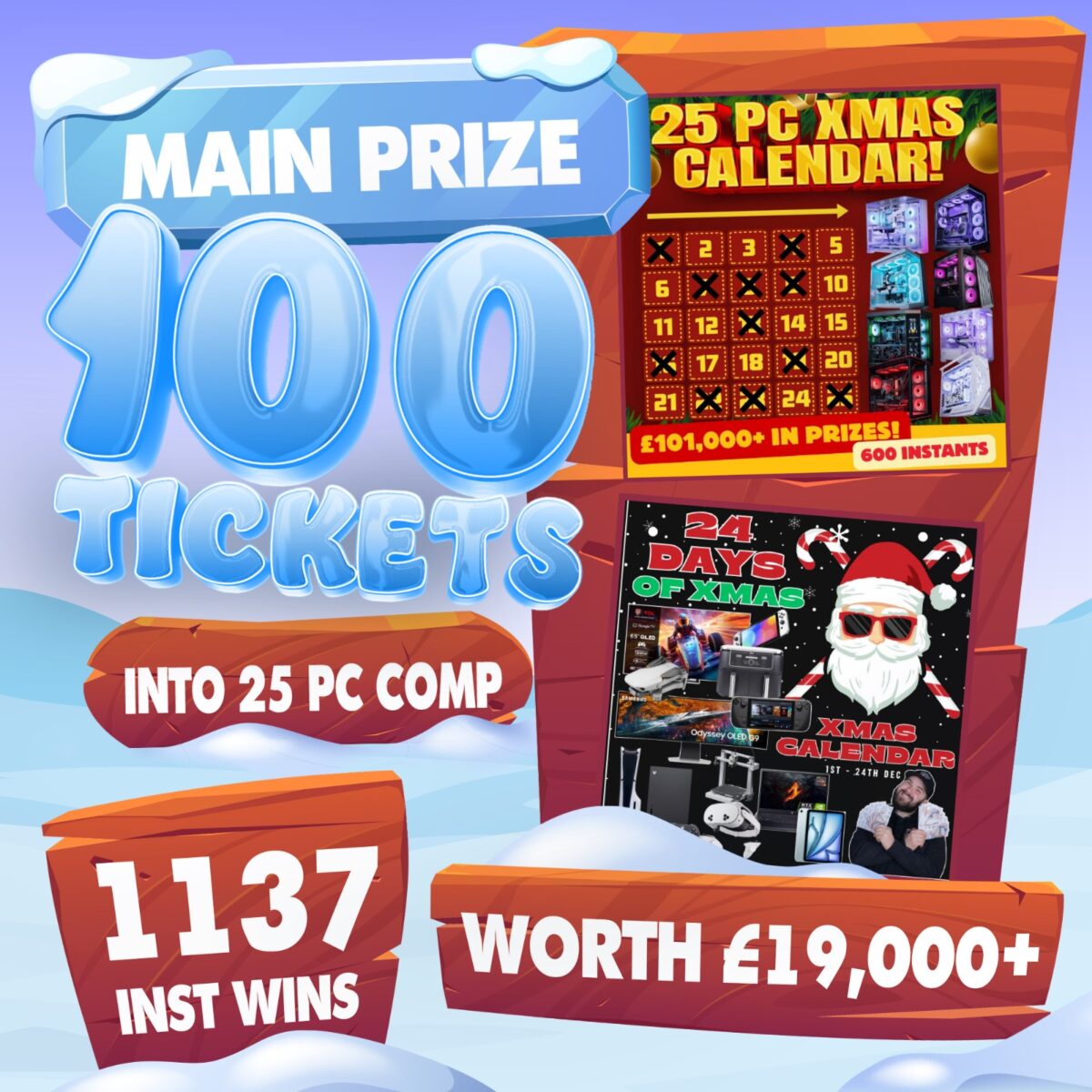 HUGEMUNGOUS XMAS TICKET INSTANT WIN COMP!