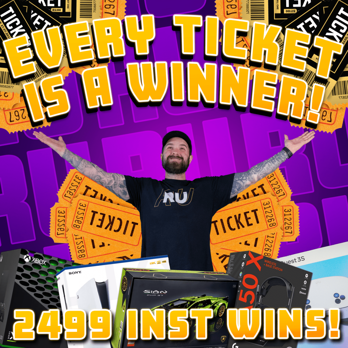 NO DRAW, EVERY TICKET WINS! 2499 INST WINS!!
