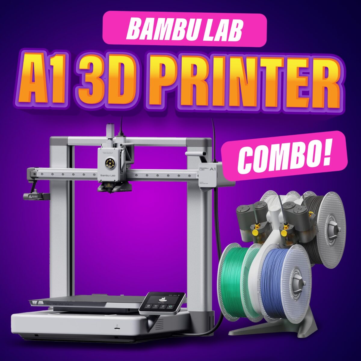 BAMBU LAB A1 3D PRINTER COMBO - AUTO DRAW!