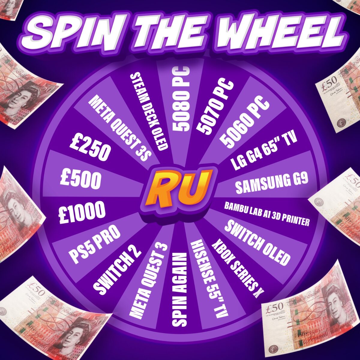 EVERYONE IS A WINNER - SPIN THE WHEEL!