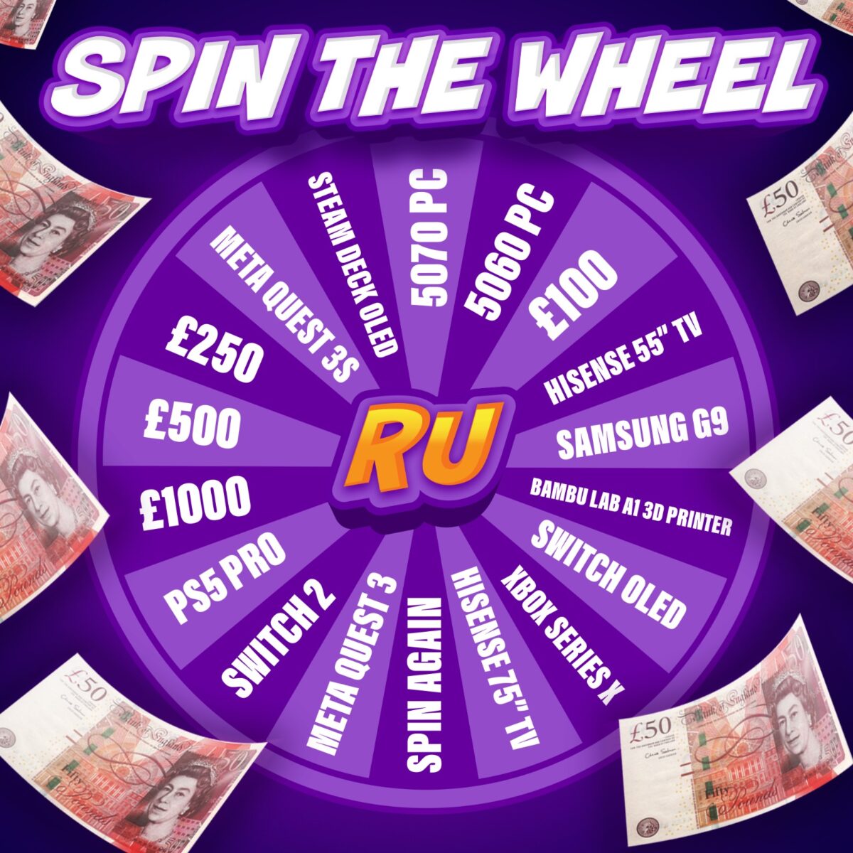 EVERYONE IS A WINNER - SPIN THE WHEEL!