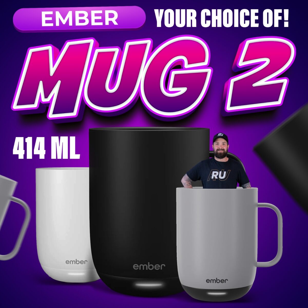 EMBER MUG 2 + YORKSHIRE TEA PACK OF 1040!