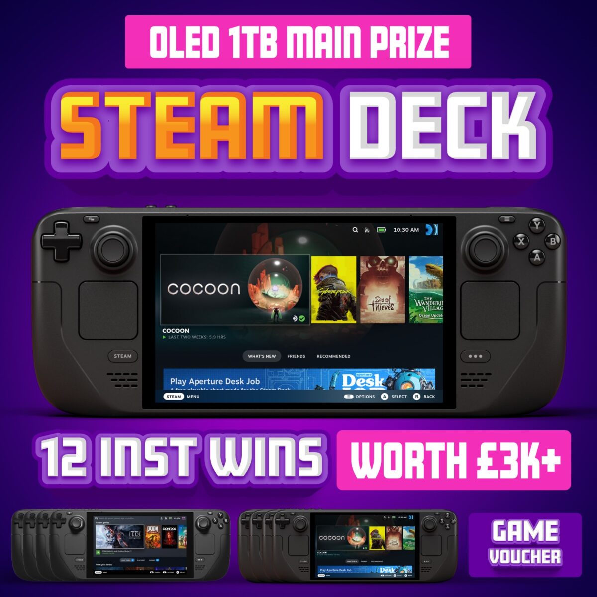 STEAM DECK OLED 1TB - £3.5K WORTH OF INSTANT WINS!