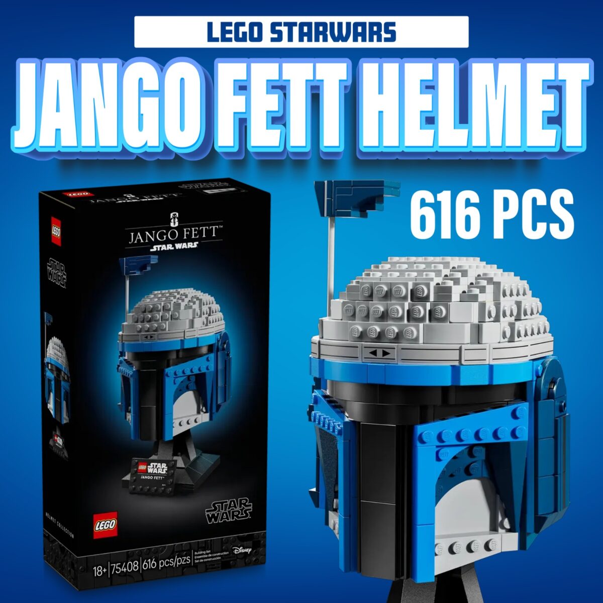 Lego Jango Fett Helmet 2025 BrickBling Light Kit For LEGO Star