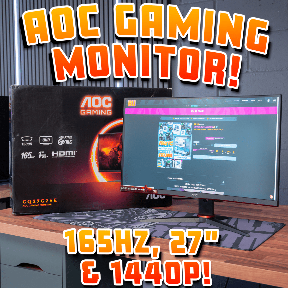 27" AOC 165Hz GAMING MONITOR!