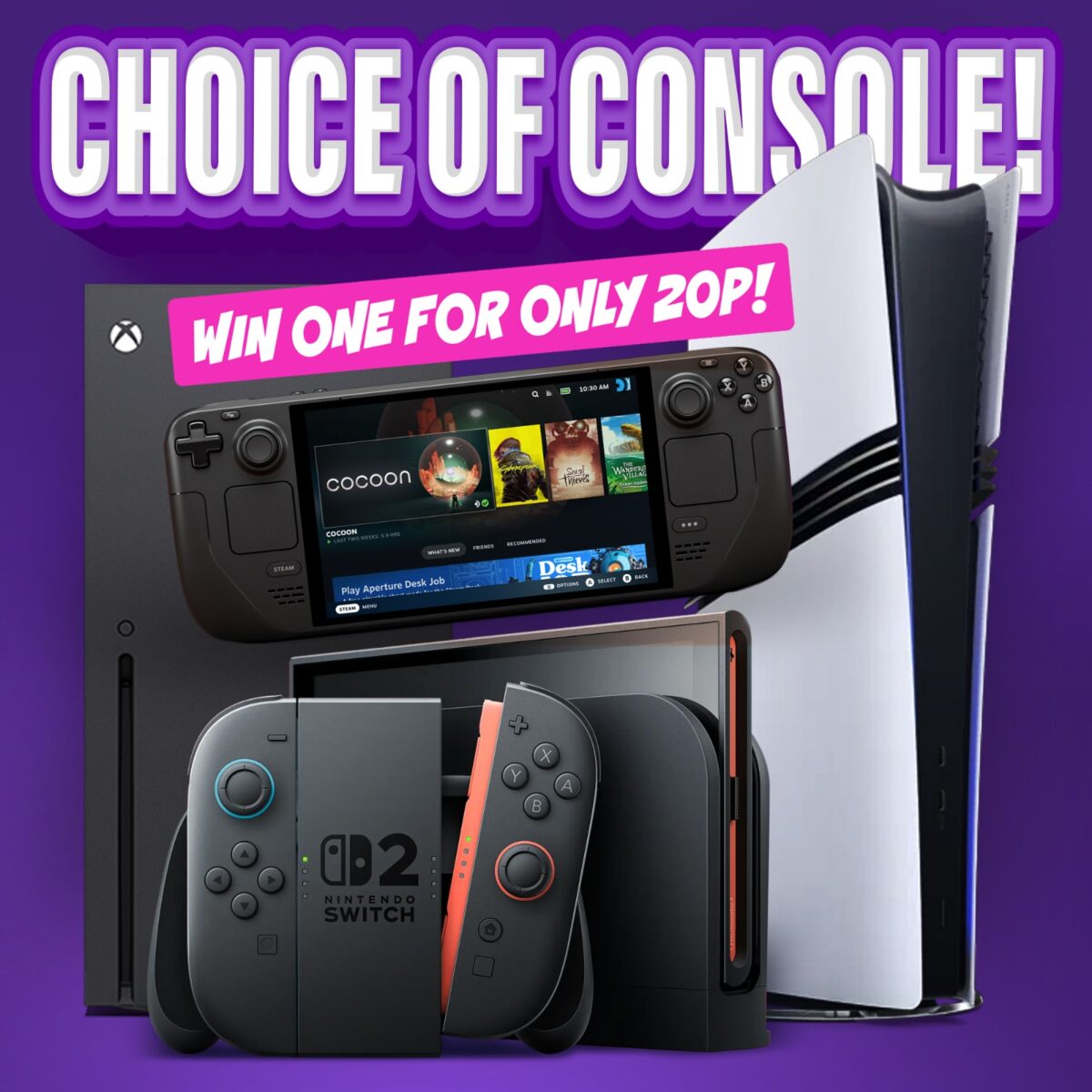 CHOICE OF CONSOLE FOR 20P!