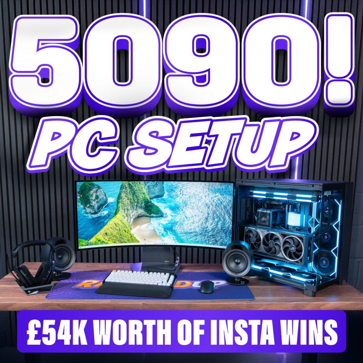 NZXT 5090 PC SETUP + 400 INSTS WINS!
