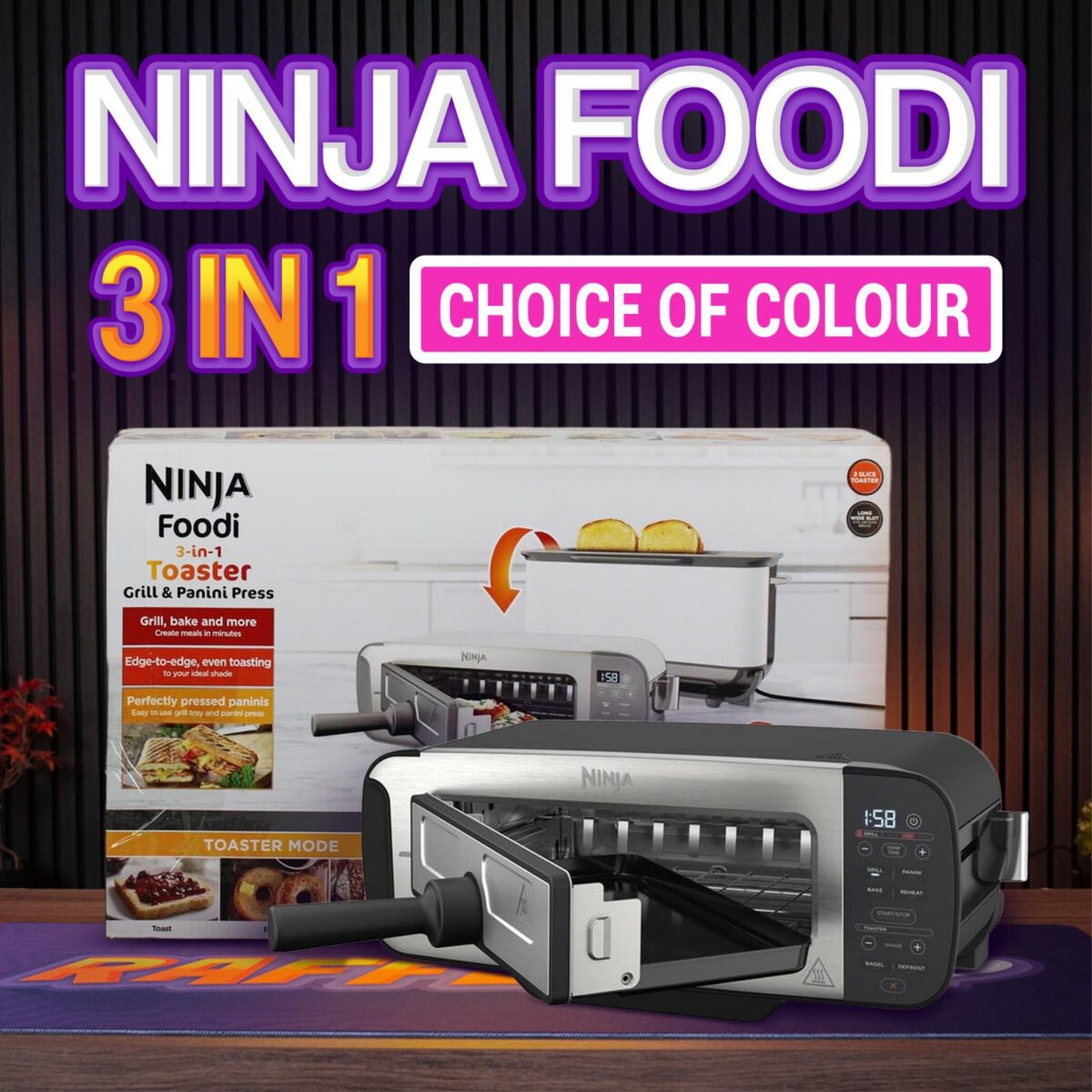 Toaster Raffle NINJA FOODI 3-IN-1 TOASTER - RaffledUp