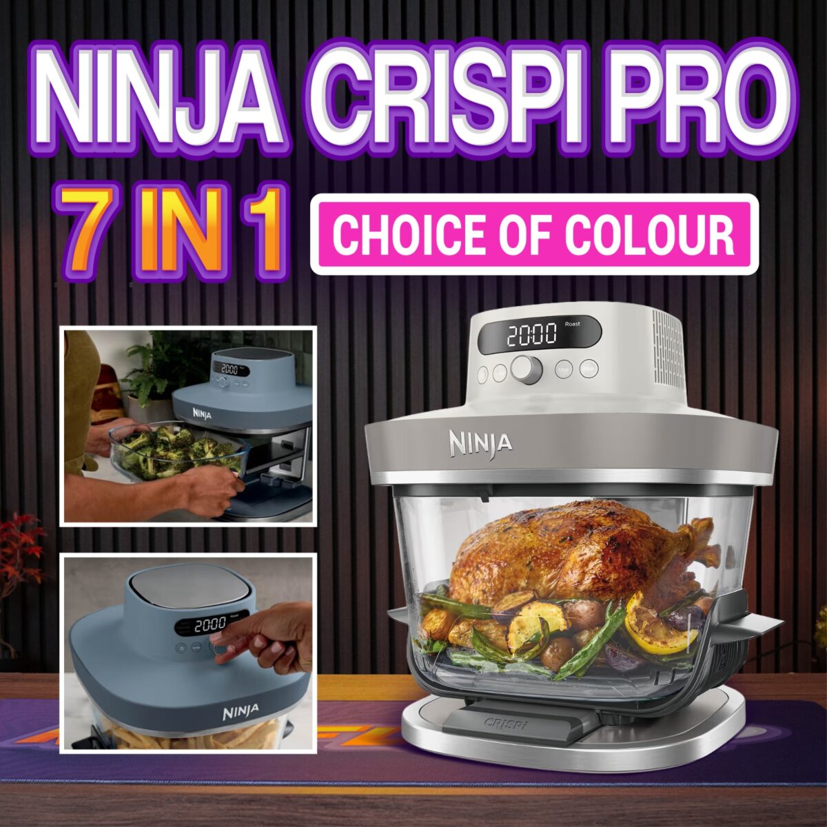 NINJA CRISPI PRO 7-IN-1 GLASS AIR FRYER - RaffledUp
