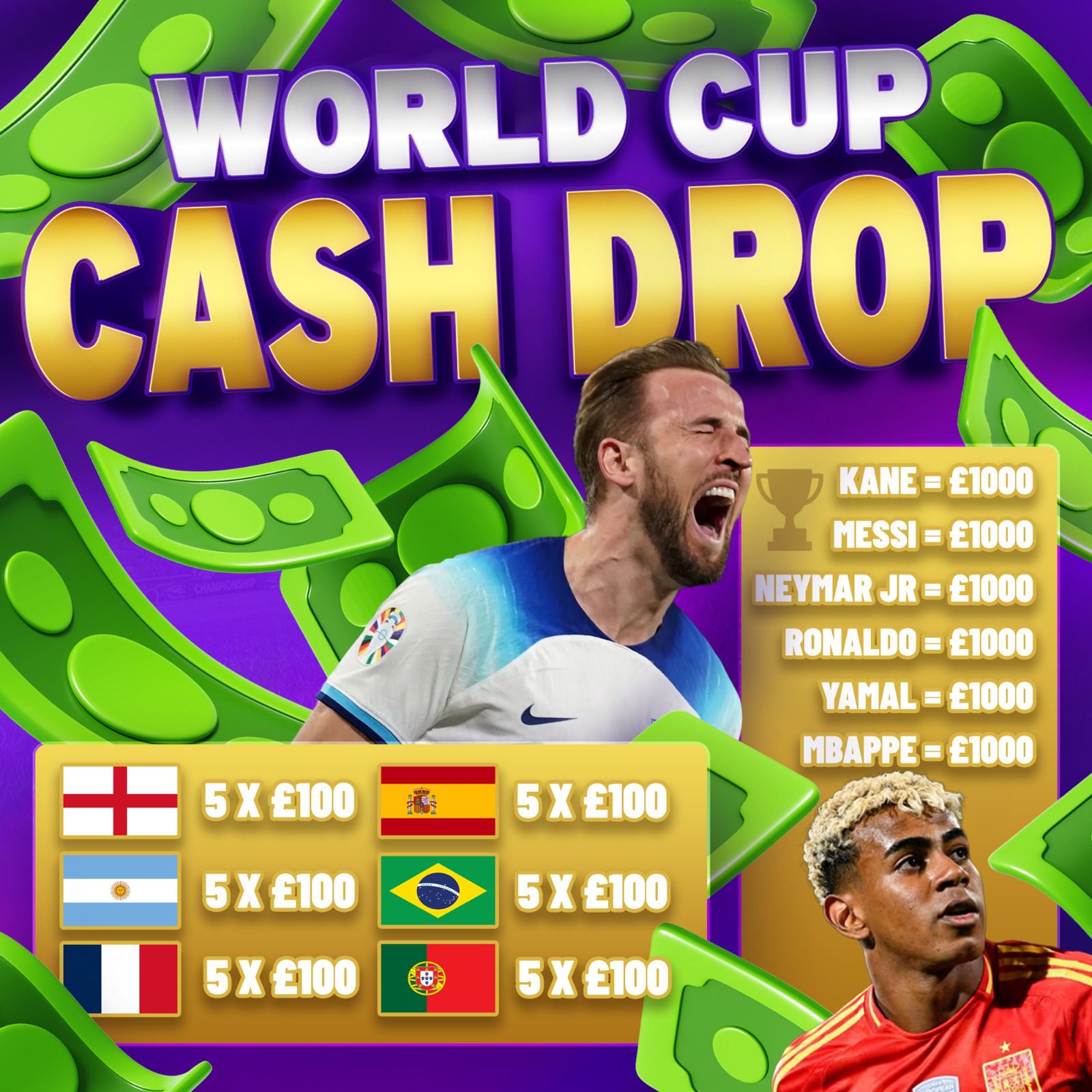 WORLD CUP MADNESS | 468 CASH INST WINS!