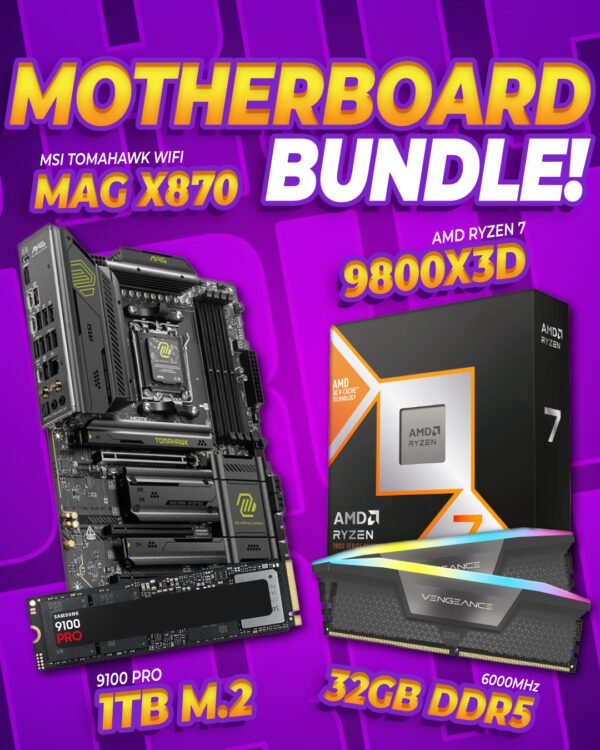 MOTHERBOARD BUNDLE | 9800X3D + 32GB RAM + 1TB SSD + X870E!